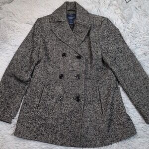 Mackintosh‎ Jacket Womens XL Gray Wool Blend Coat Cozy Preppy Comfort Pockets